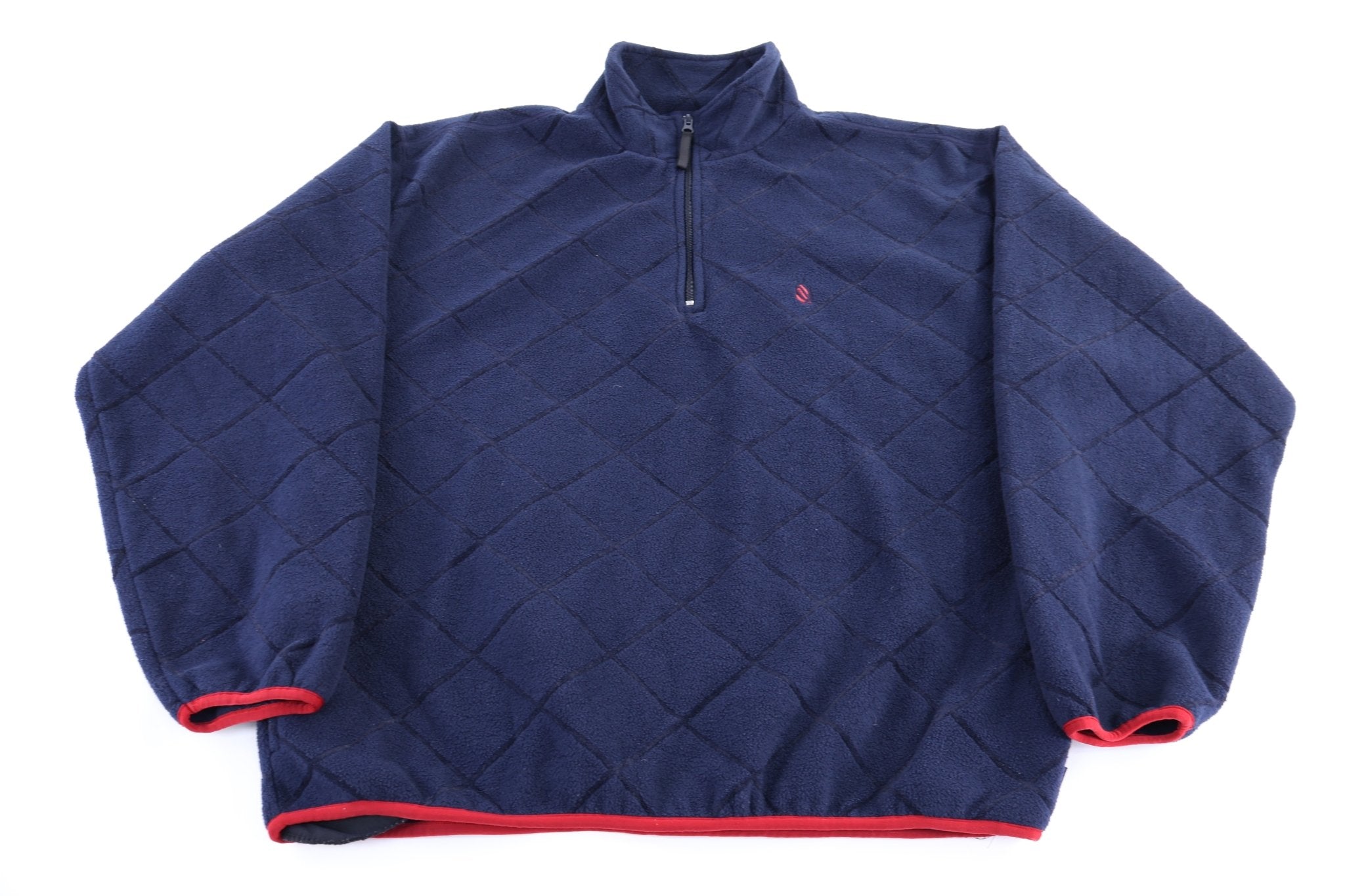 Nautica Embroidered Logo Blue Quarter Zip Pullover - Sweater - Thrifted Threads