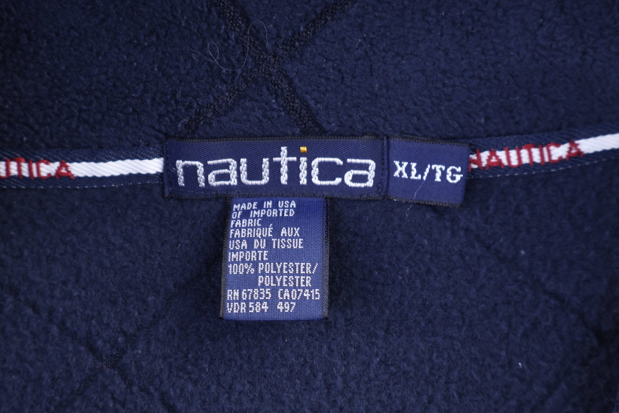 Nautica Embroidered Logo Blue Quarter Zip Pullover - Sweater - Thrifted Threads