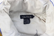 Nautica Embroidered Logo Blue & Yellow Zip Up Jacket - ThriftedThreads.com