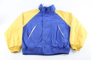 Nautica Embroidered Logo Blue & Yellow Zip Up Jacket - ThriftedThreads.com