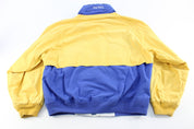 Nautica Embroidered Logo Blue & Yellow Zip Up Jacket - ThriftedThreads.com