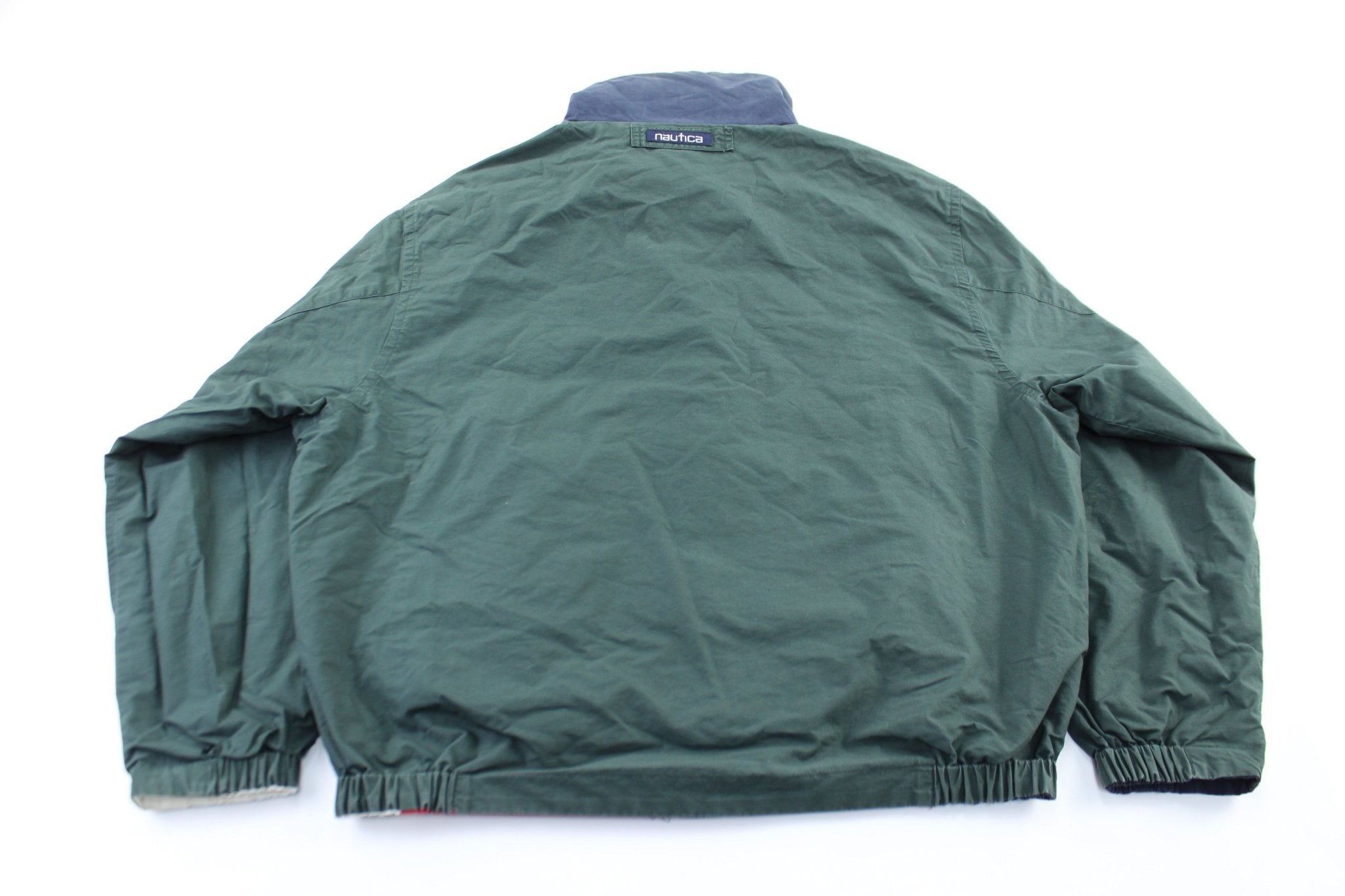 Nautica Embroidered Logo Green Reversible Zip Up Jacket