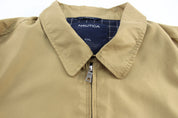 Nautica Embroidered Logo Tan Zip Up Jacket - Jacket - Thrifted Threads