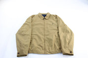 Nautica Embroidered Logo Tan Zip Up Jacket - Jacket - Thrifted Threads