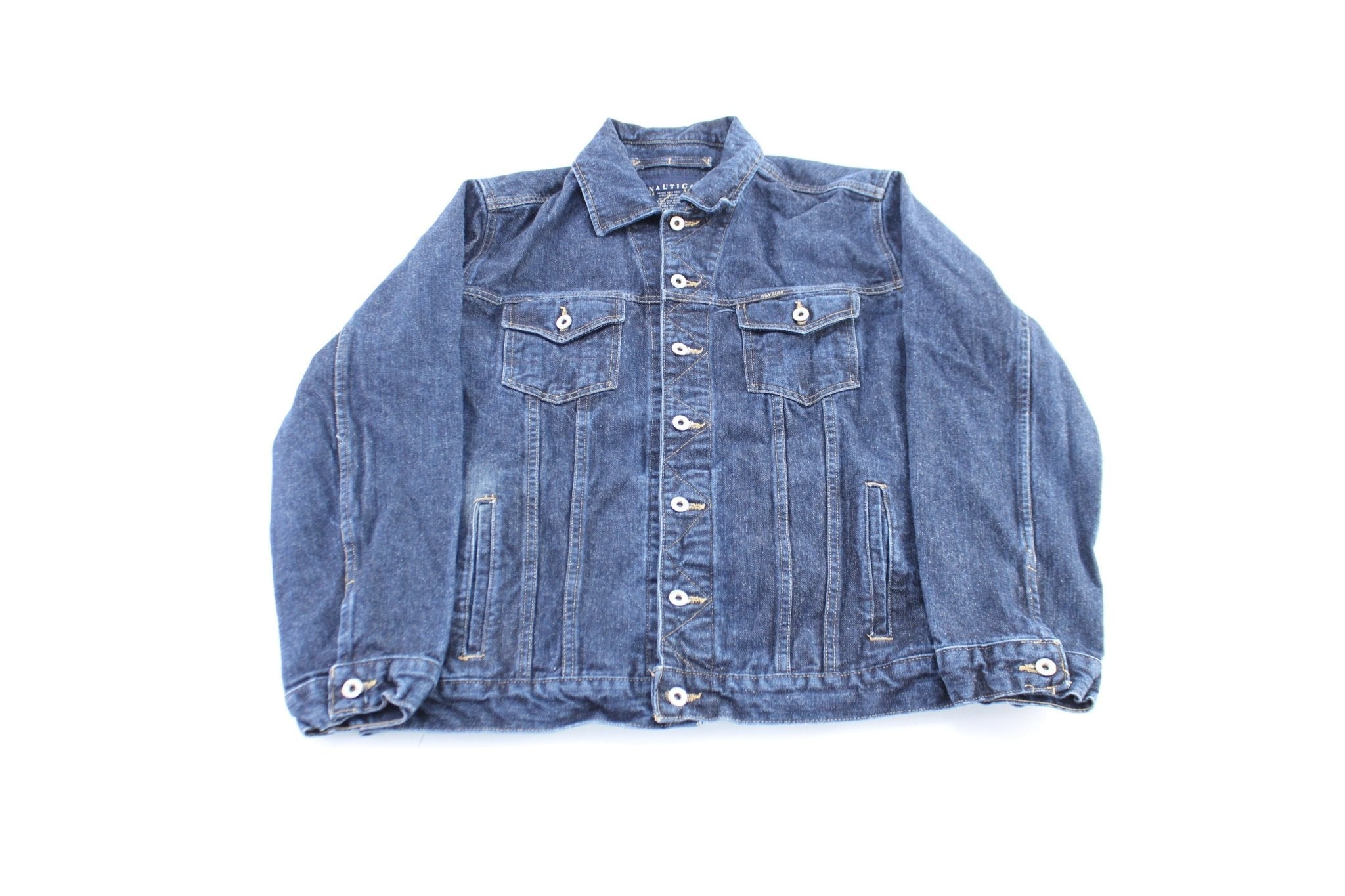 Nautica Jeans Company Dark Wash Denim Jacket - Jacket - Thrifted Threads