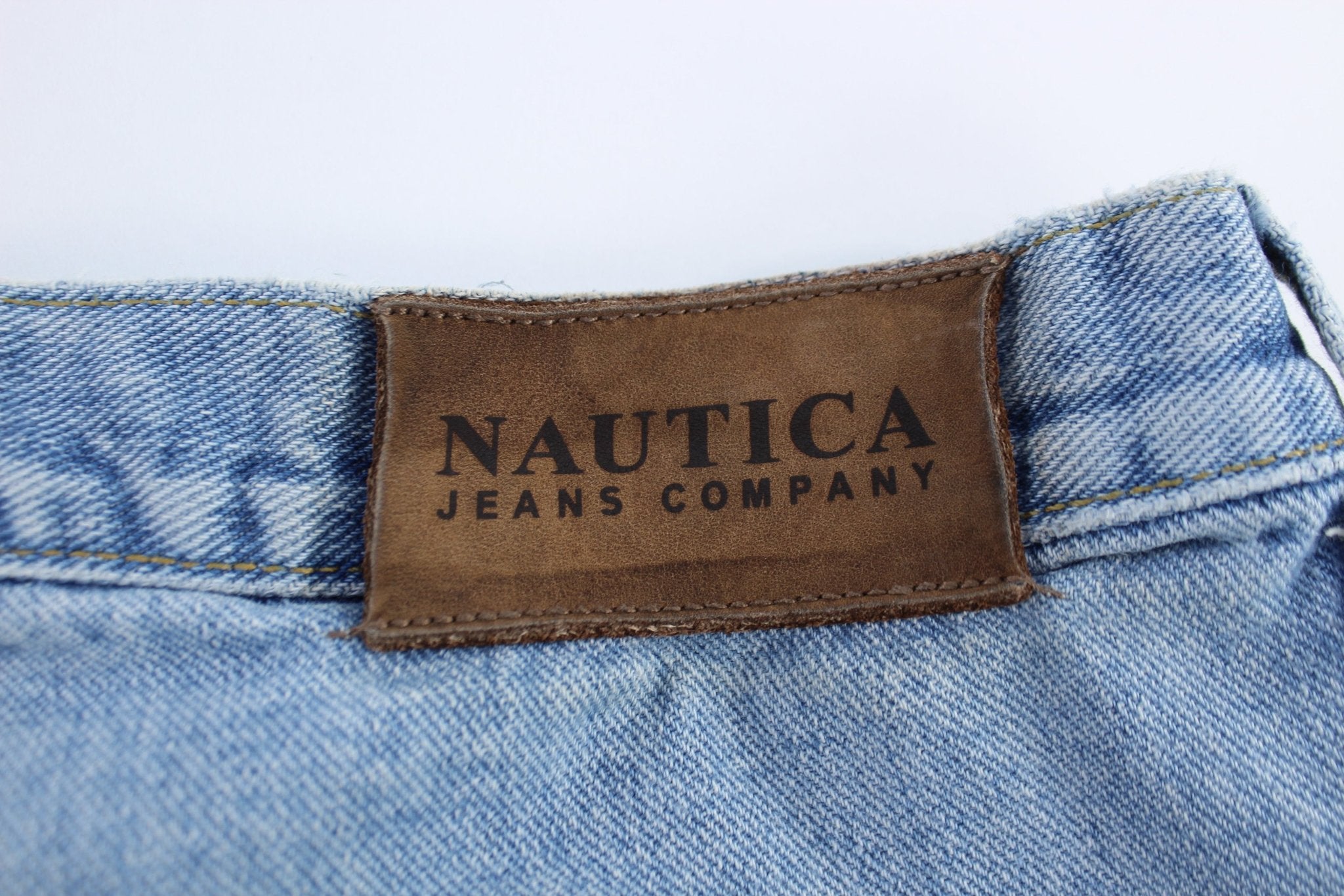 Nautica Light Wash Denim Carpenter Jeans - ThriftedThreads.com