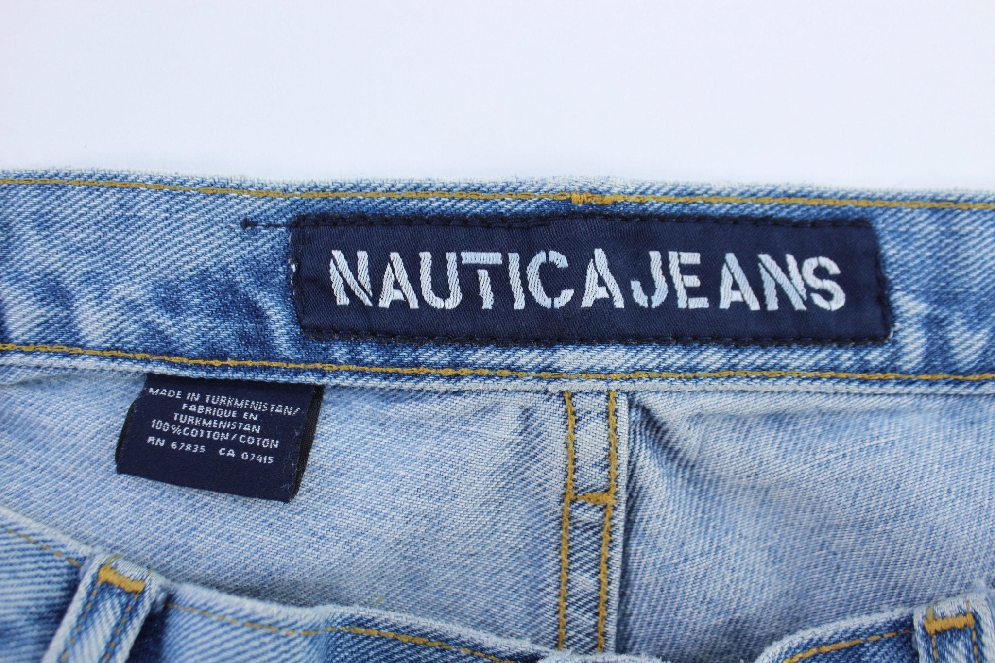 Nautica Light Wash Denim Carpenter Jeans - ThriftedThreads.com