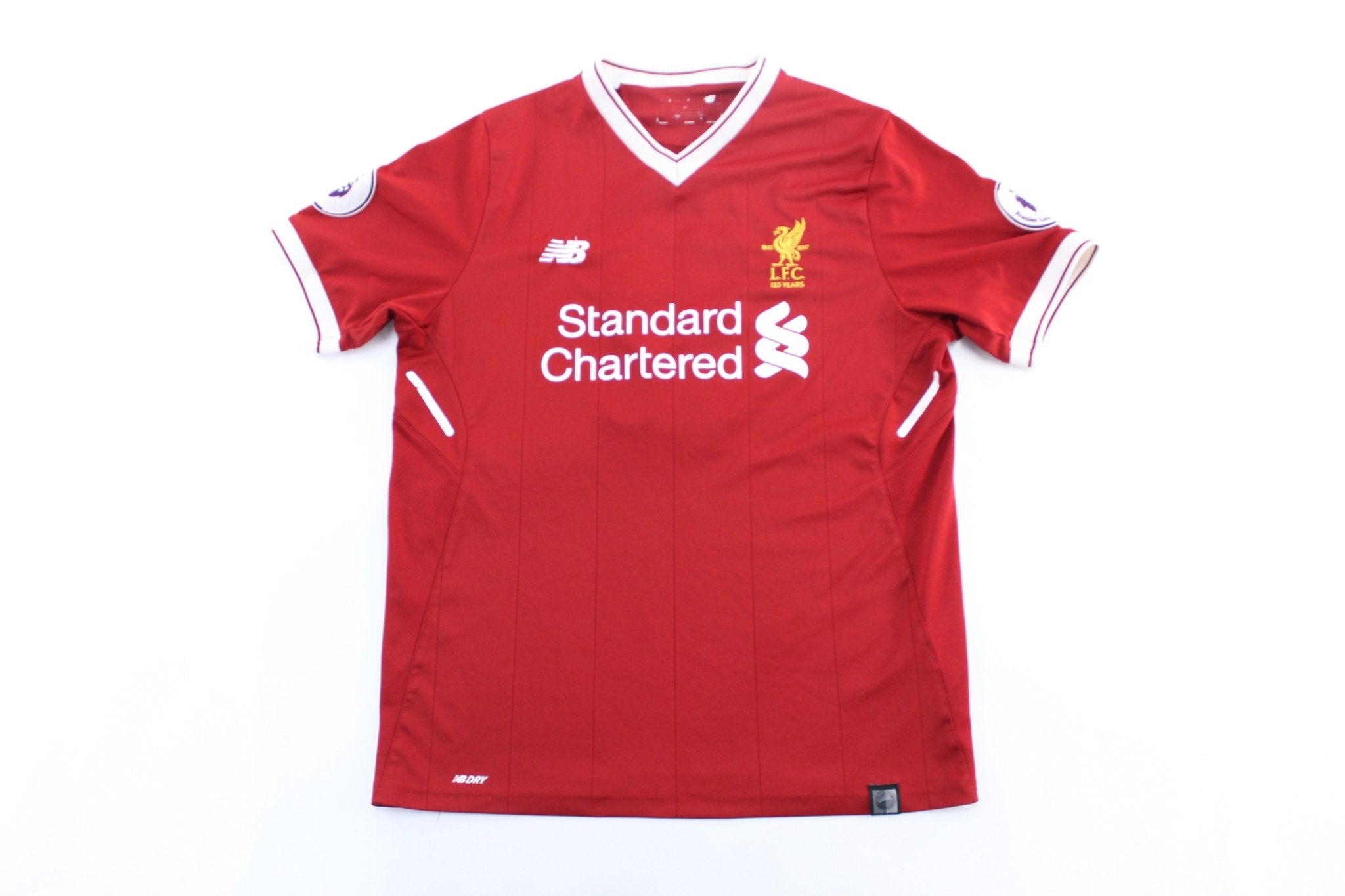 New Balance Embroidered Logo Liverpool Mohammed Salah Soccer Jersey ThriftedThreads