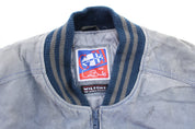 New England Patriots Embroidered Suede Zip Up Jacket - Jacket - Thrifted Threads