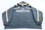 New Orleans Saints Football Embroidered Reebok Pullover Hoodie - ThriftedThreads.com