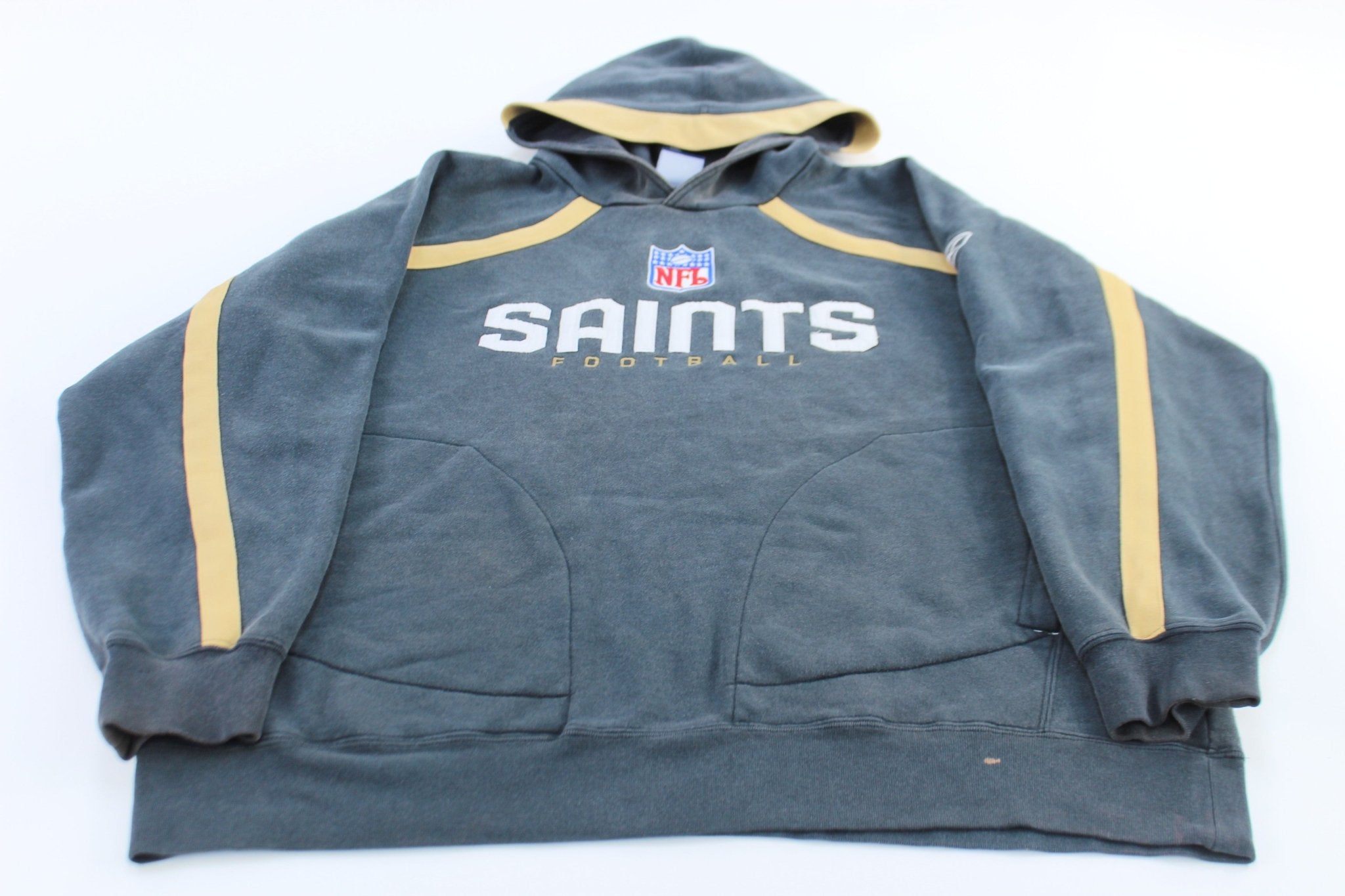 New Orleans Saints Football Embroidered Reebok Pullover Hoodie - ThriftedThreads.com