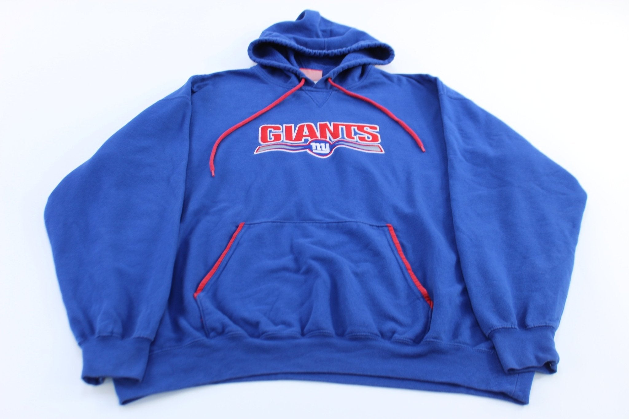 New York Giants Embroidered Pullover Hoodie - ThriftedThreads.com