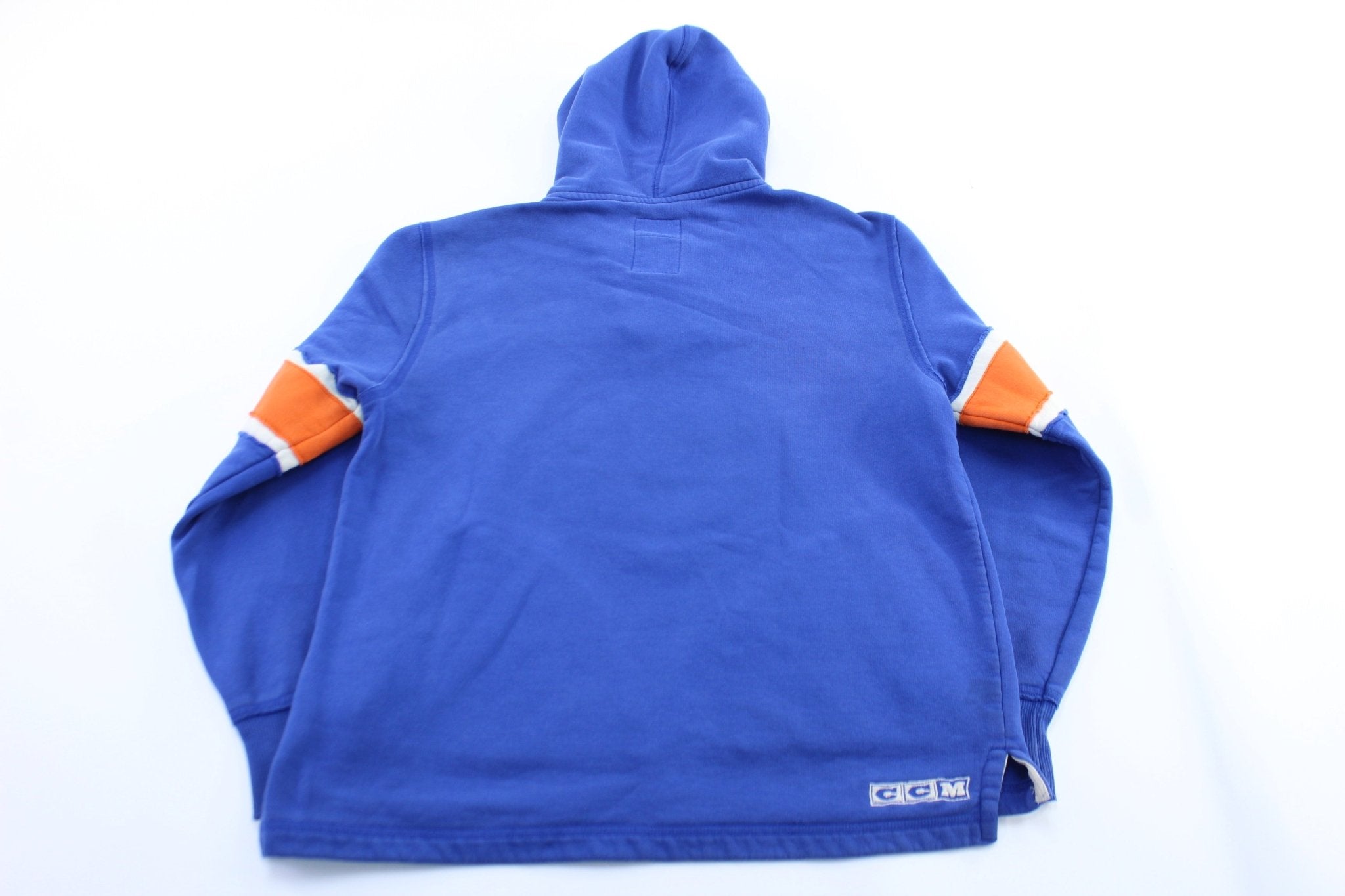 New York Islanders Embroidered Hockey Pullover Hoodie - ThriftedThreads.com
