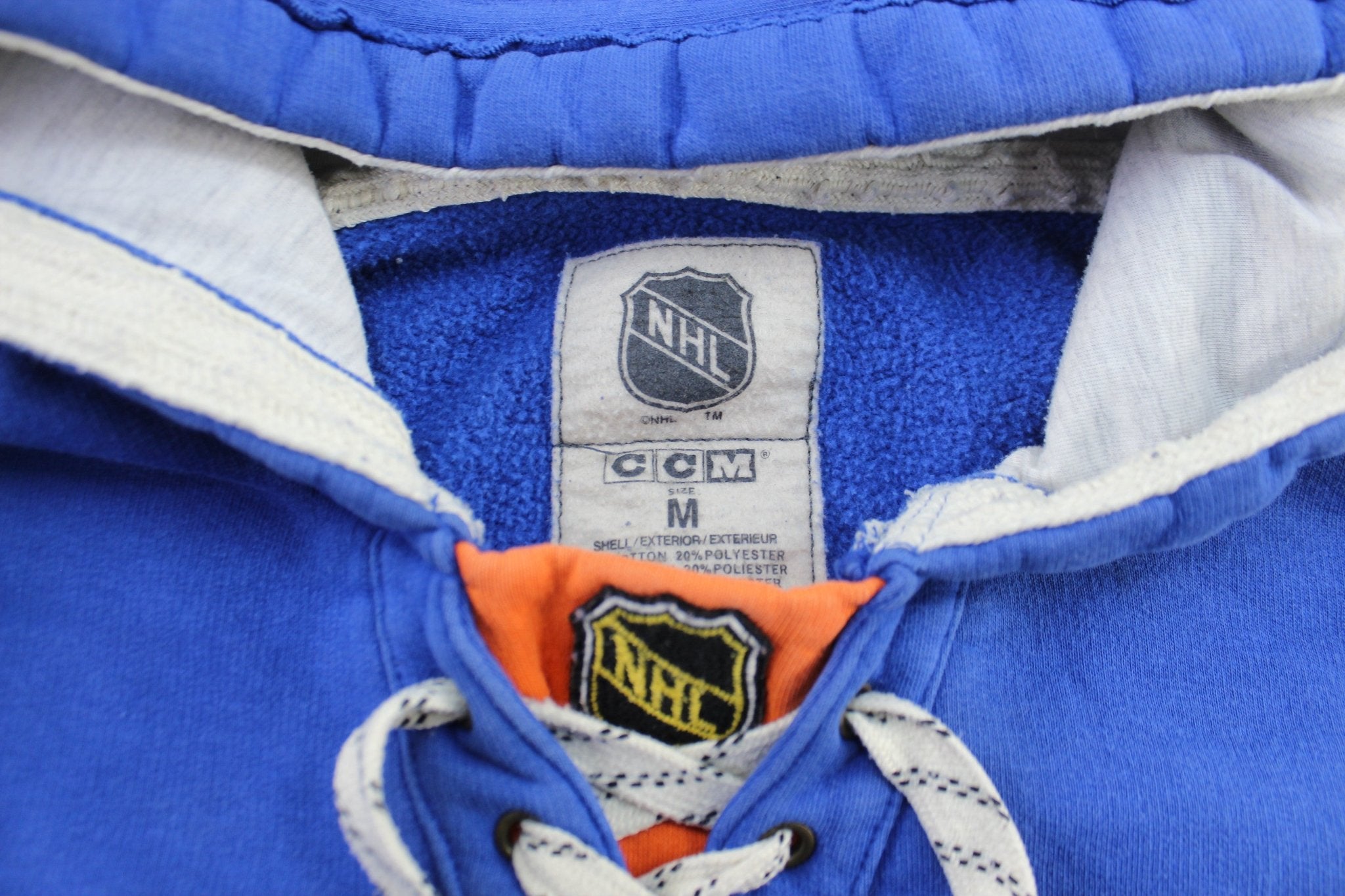 New York Islanders Embroidered Hockey Pullover Hoodie - ThriftedThreads.com