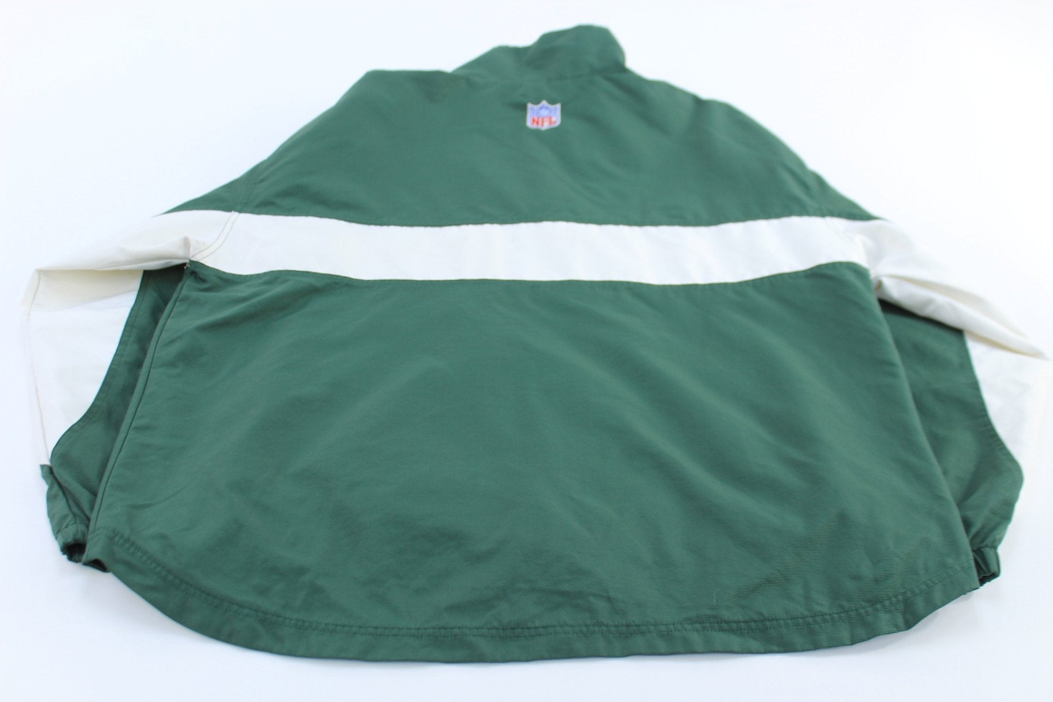 New York Jets Football Embroidered Reebok Zip Up Jacket - ThriftedThreads.com