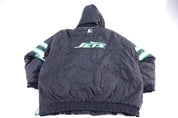 New York Jets Football Full Zip Puffer Jacket - Jacket - Thrifted Threads