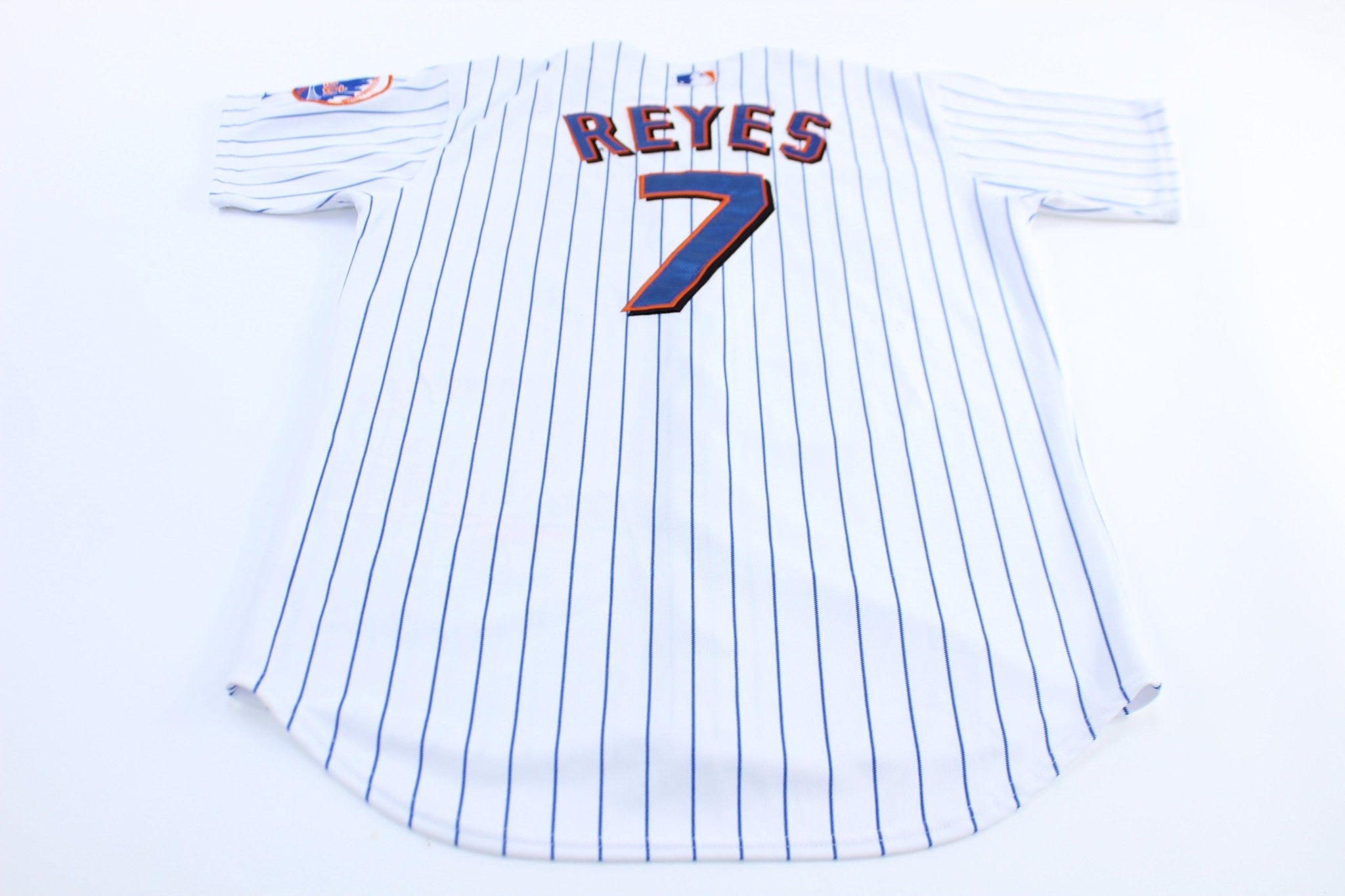 New York Mets Jose Reyes 7 Majestic Baseball Jersey - ThriftedThreads.com