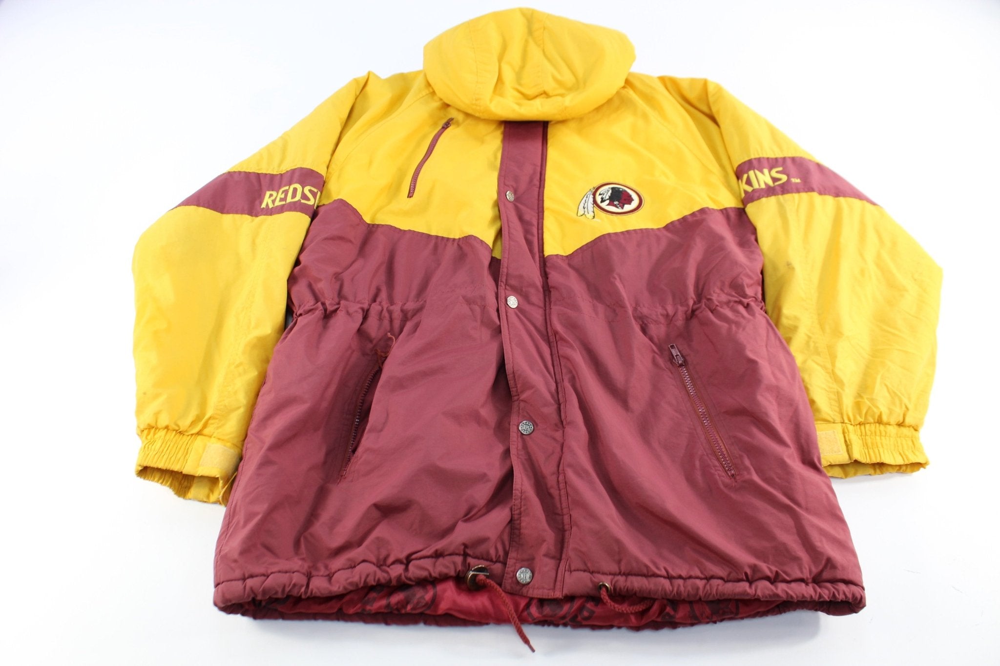 NFL Game Day Washington Redskins Embroidered Logo Zip Up Jacket - ThriftedThreads.com