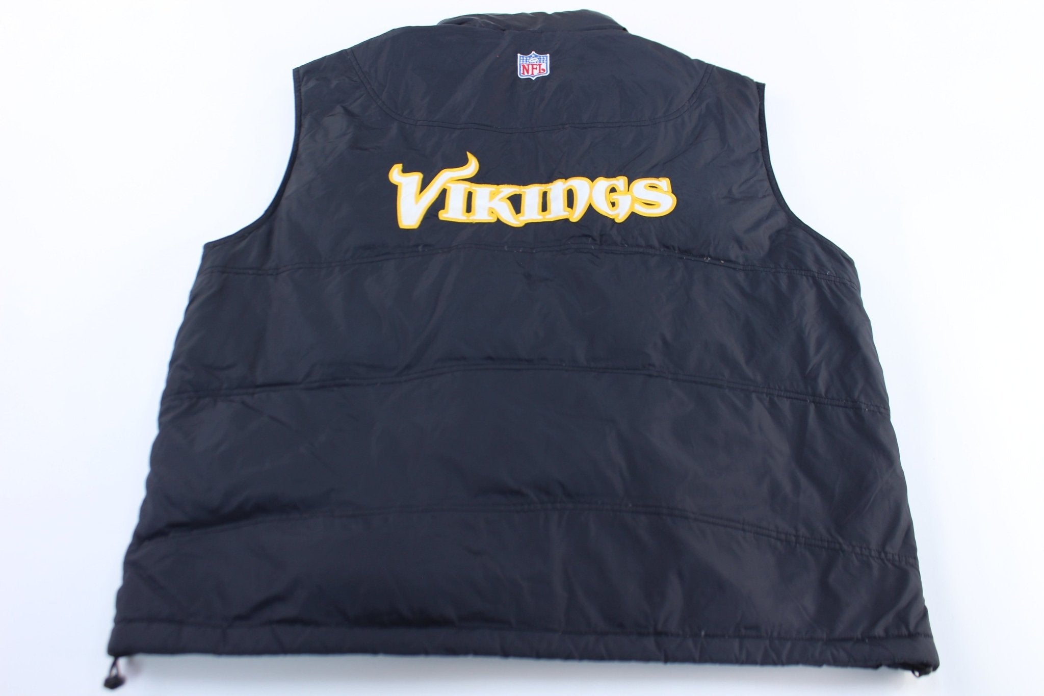 NFL Minnesota Vikings Embroidered Zip Up Vest - ThriftedThreads.com