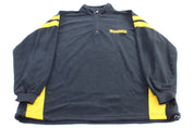 NFL Pittsburgh Steelers Embroidered Black & Yellow Fleece Pullover - Sweatshirts - Thrifted Threads