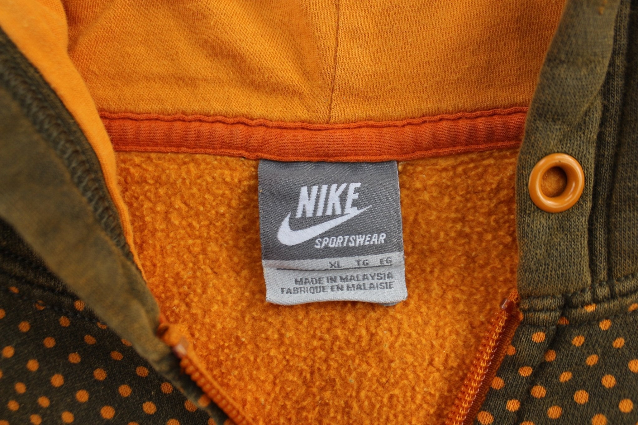 Nike Air Just Do It Logo Orange Full Zip Hoodie - Jackets - Thrifted Threads