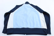 Nike Athletics Embroidered Logo Blue & White Striped Track Jacket - Jackets - Thrifted Threads