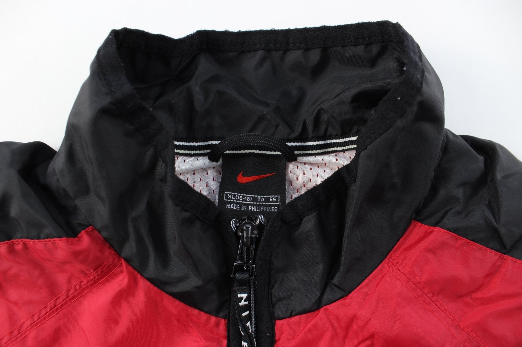 Nike Embroidered Logo Black & Red Zip Up Jacket - Jackets - Thrifted Threads