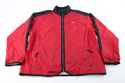 Nike Embroidered Logo Black & Red Zip Up Jacket - Jackets - Thrifted Threads