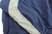 Nike Embroidered Logo Blue & Grey Parka Jacket - ThriftedThreads.com