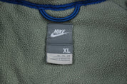 Nike Embroidered Logo Blue & Grey Parka Jacket - ThriftedThreads.com