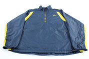 Nike Embroidered Logo Blue & Yellow Livestrong Half Zip Jacket - ThriftedThreads.com