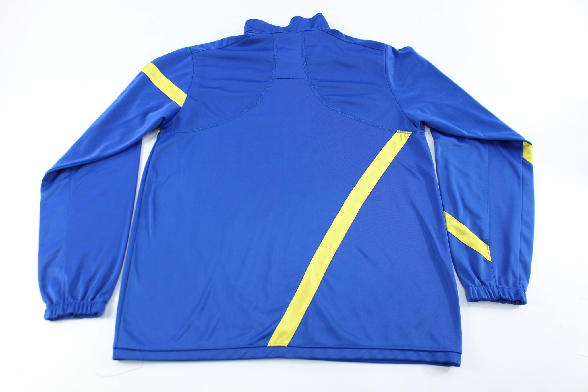 Nike Embroidered Logo CABJ Soccer Blue & Yellow Pullover - ThriftedThreads.com