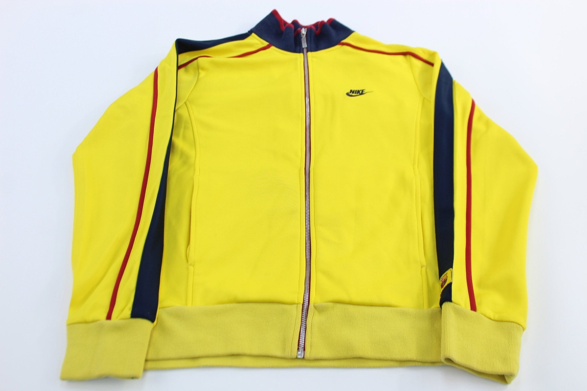 Nike Embroidered Logo FC Barcelona Striped Track Jacket - Jackets - Thrifted Threads