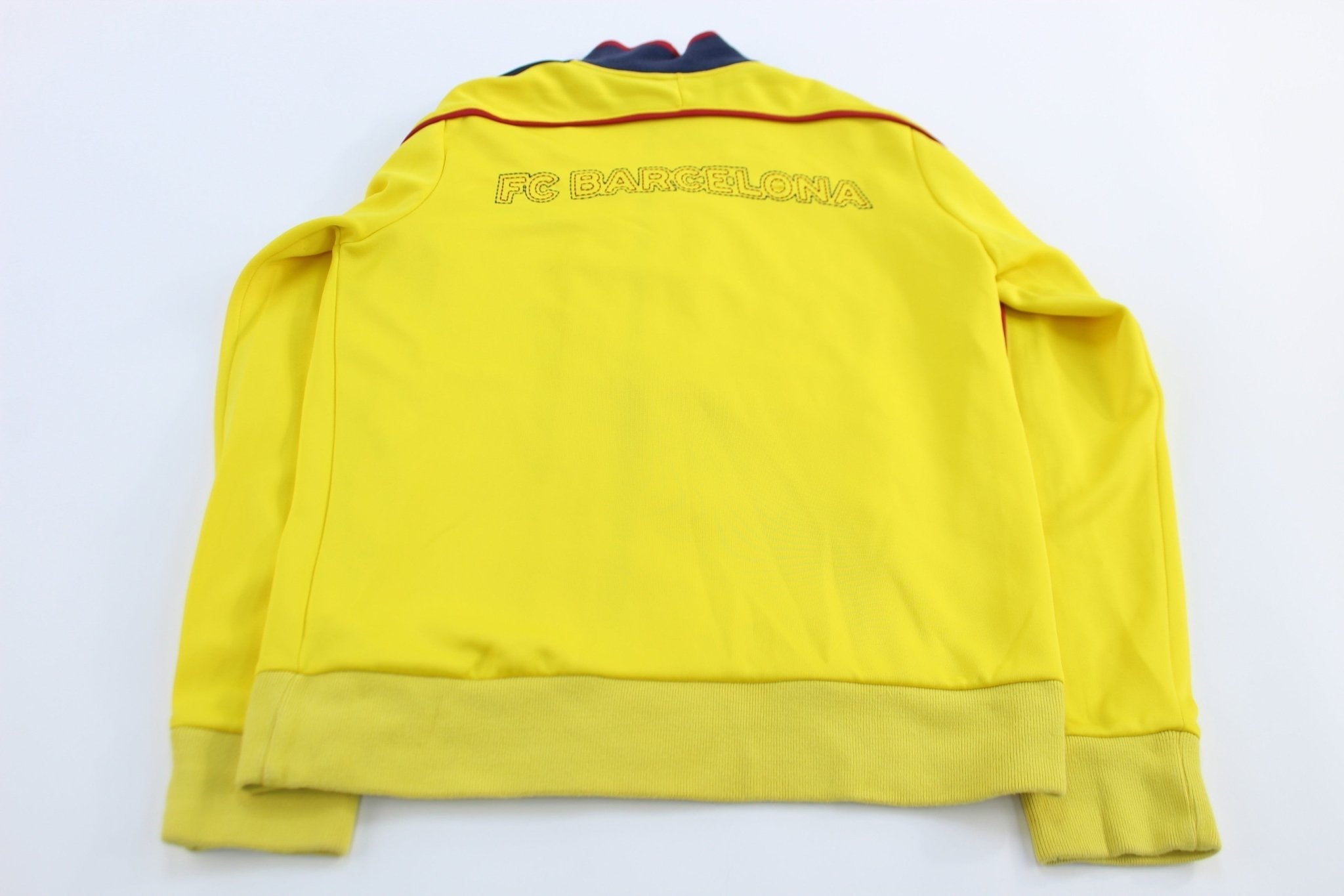 Nike Embroidered Logo FC Barcelona Striped Track Jacket - Jackets - Thrifted Threads