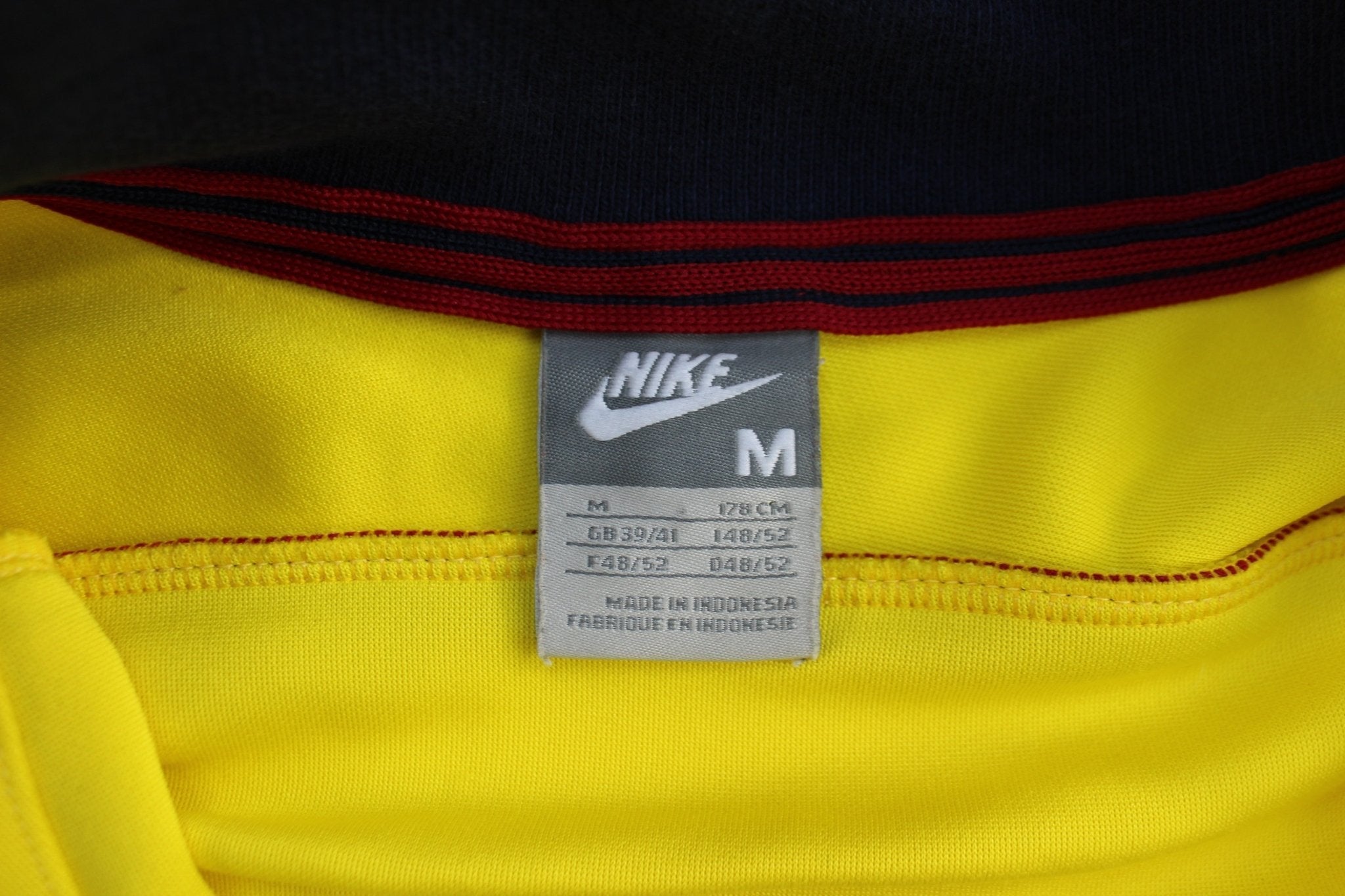 Nike Embroidered Logo FC Barcelona Striped Track Jacket - Jackets - Thrifted Threads