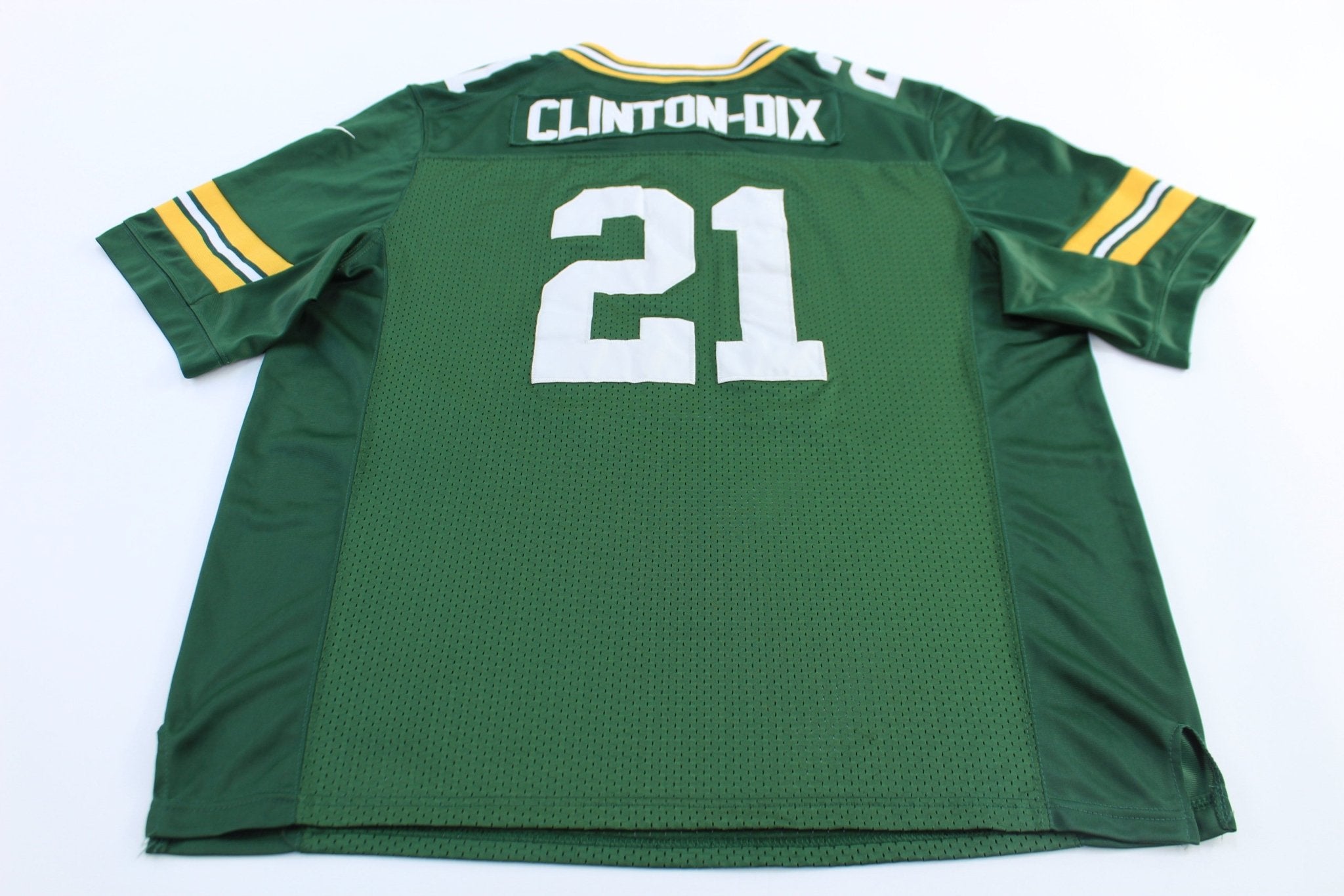 Nike Embroidered Logo Green Bay Packers Ha Ha Clinton - Dix Football Jersey - ThriftedThreads.com