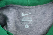 Nike Embroidered Logo Green Pullover Hoodie - Sweatshirt - Thrifted Threads