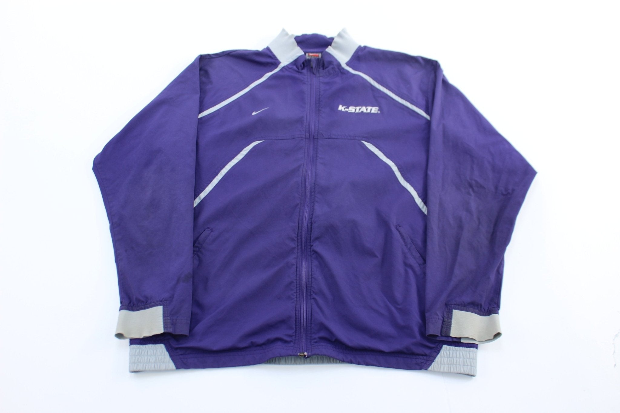 Nike Embroidered Logo Kansas State Wildcats Zip Up Jacket - Jacket - Thrifted Threads