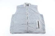 Nike Embroidered Logo Light Grey Zip Up Vest - ThriftedThreads.com