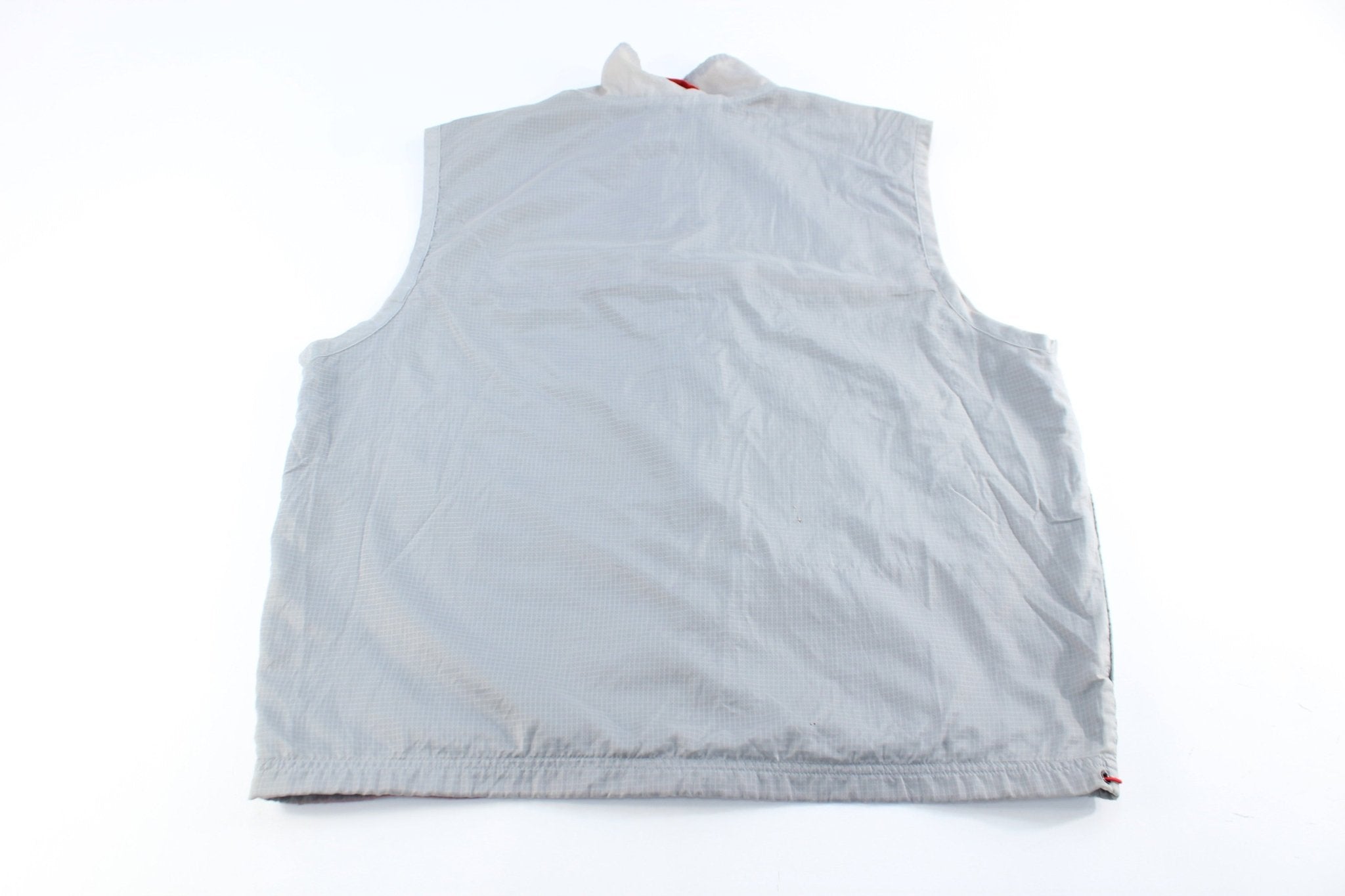 Nike Embroidered Logo Light Grey Zip Up Vest - ThriftedThreads.com