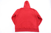 Nike Embroidered Logo Red Pullover Hoodie - Sweatshirt - Thrifted Threads