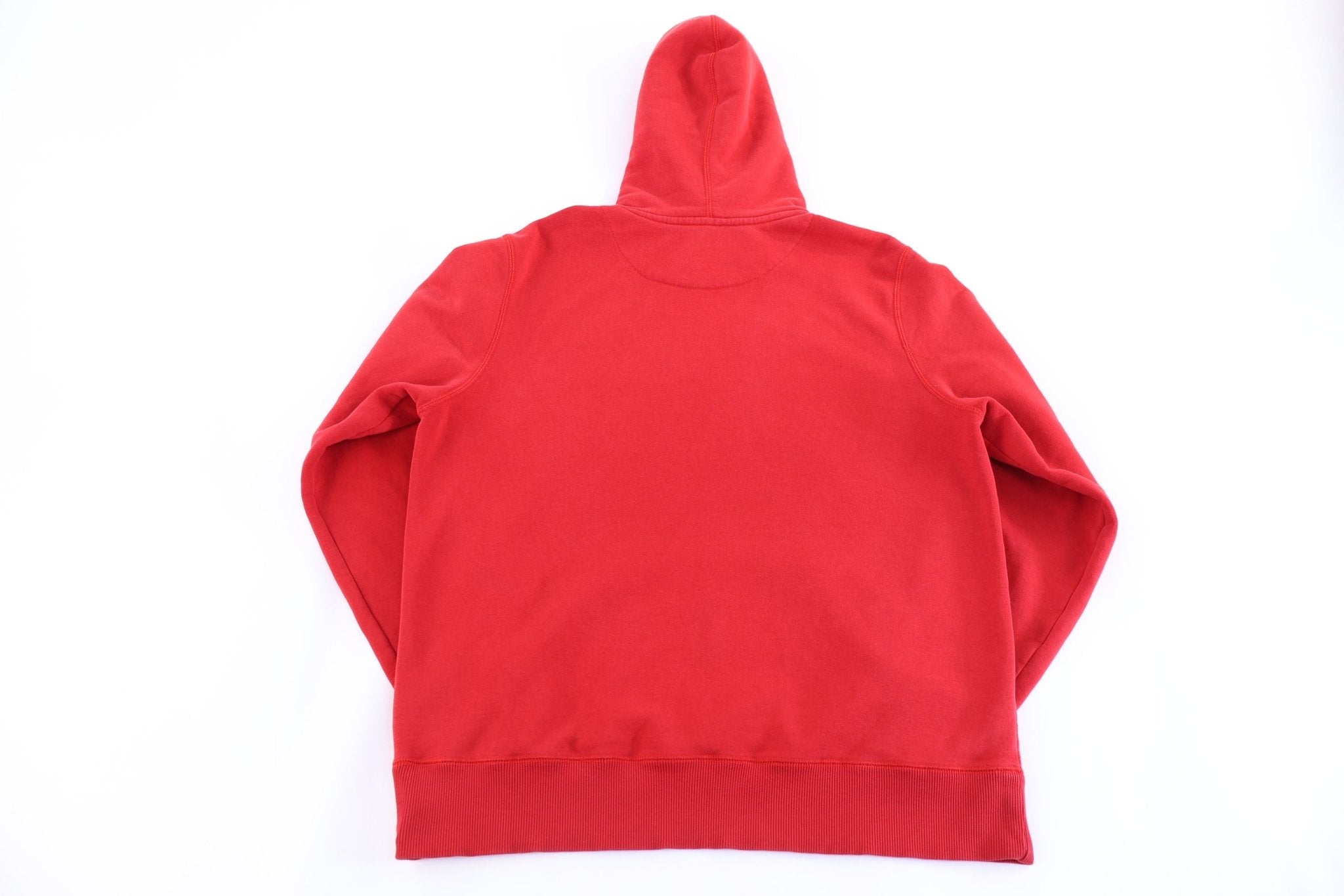 Nike Embroidered Logo Red Pullover Hoodie - Sweatshirt - Thrifted Threads