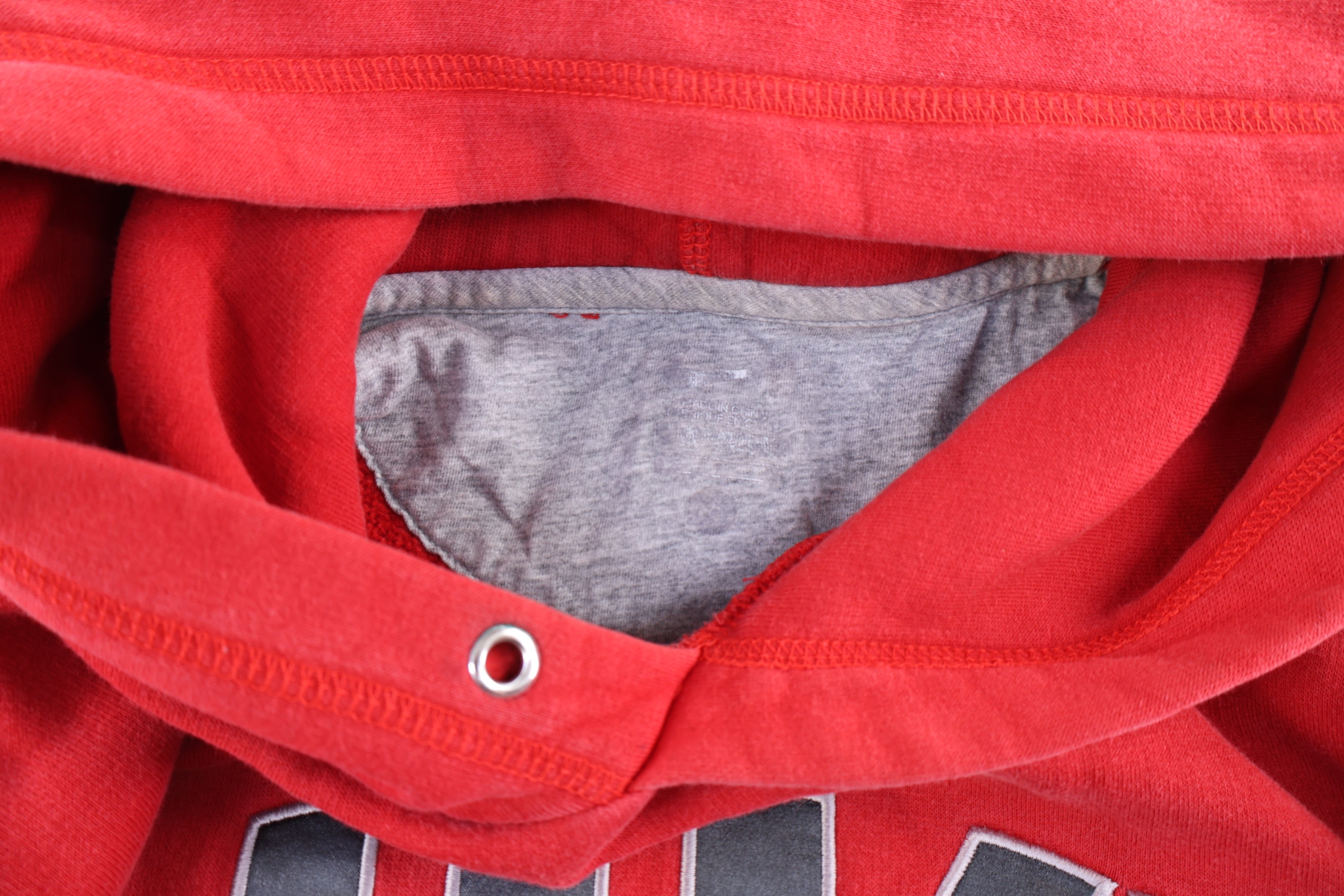 Nike Embroidered Logo Red Pullover Hoodie - Sweatshirt - Thrifted Threads