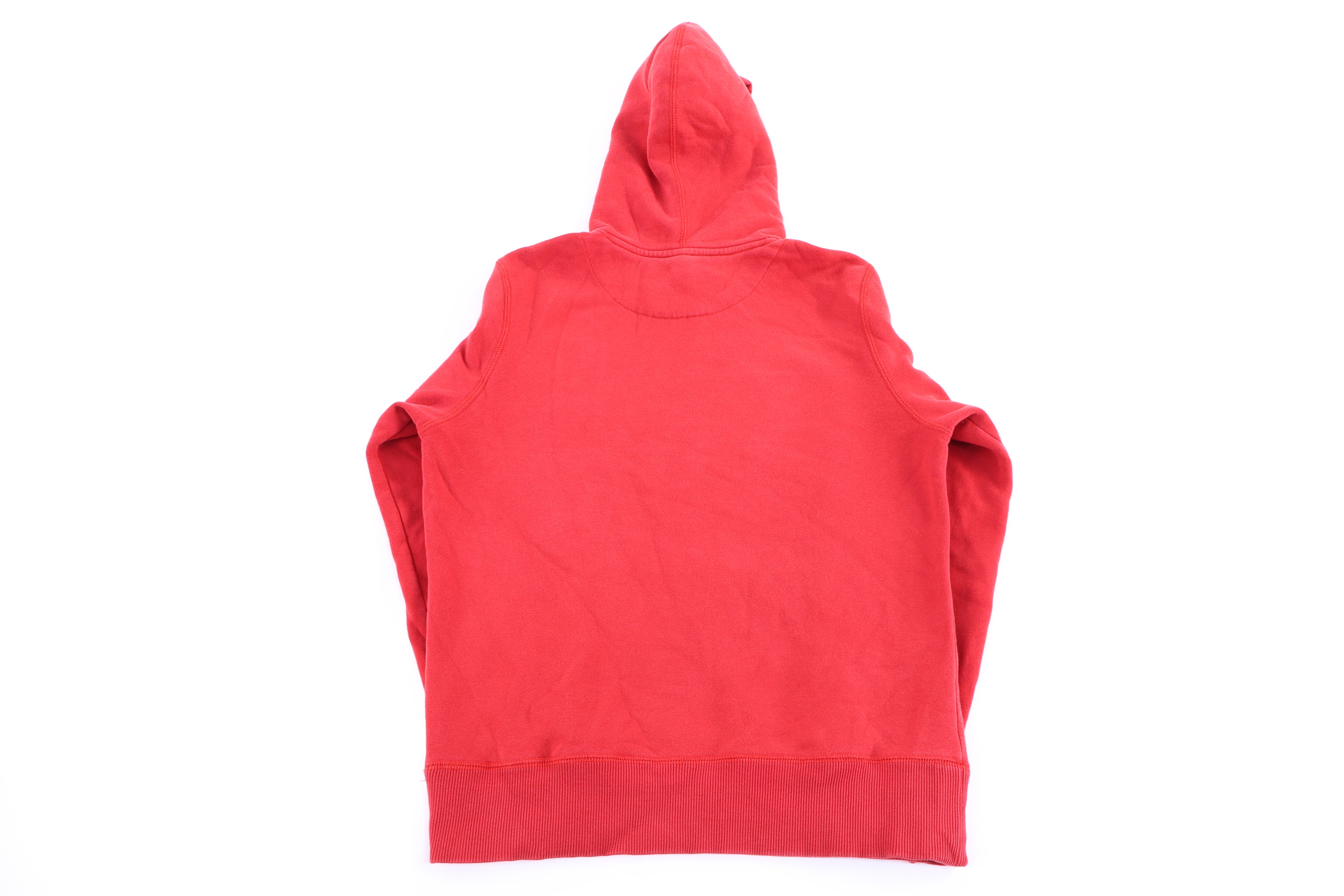 Nike Embroidered Logo Red Pullover Hoodie - Sweatshirt - Thrifted Threads