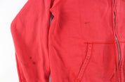 Nike Embroidered Logo Red Zip Up Jacket - ThriftedThreads.com