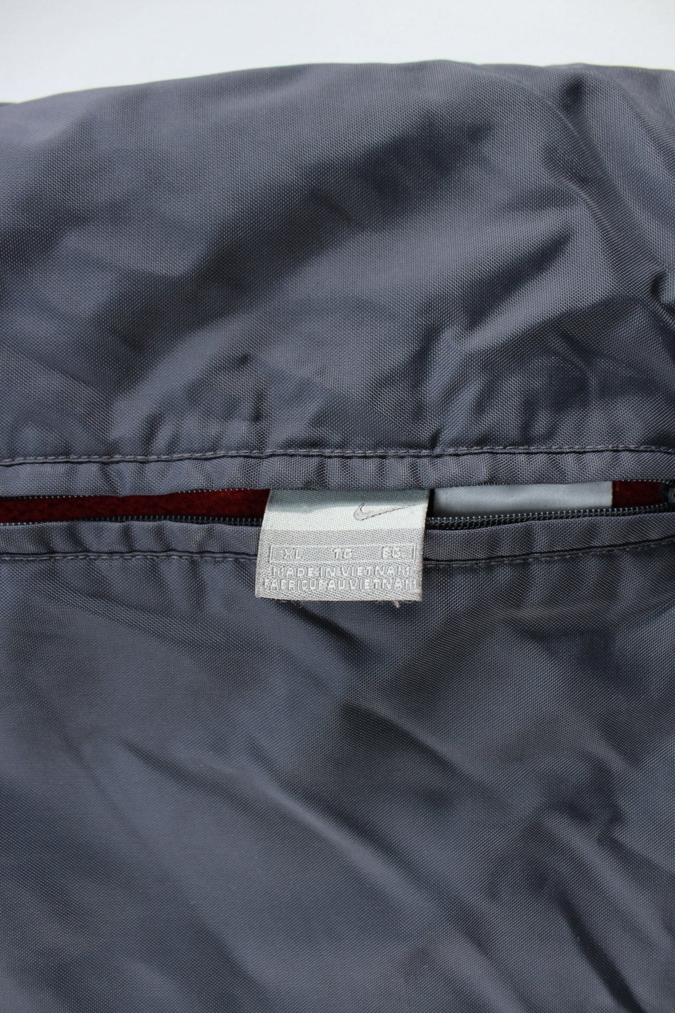 Nike Embroidered Logo Reversible Fleece Zip Up Jacket - ThriftedThreads.com