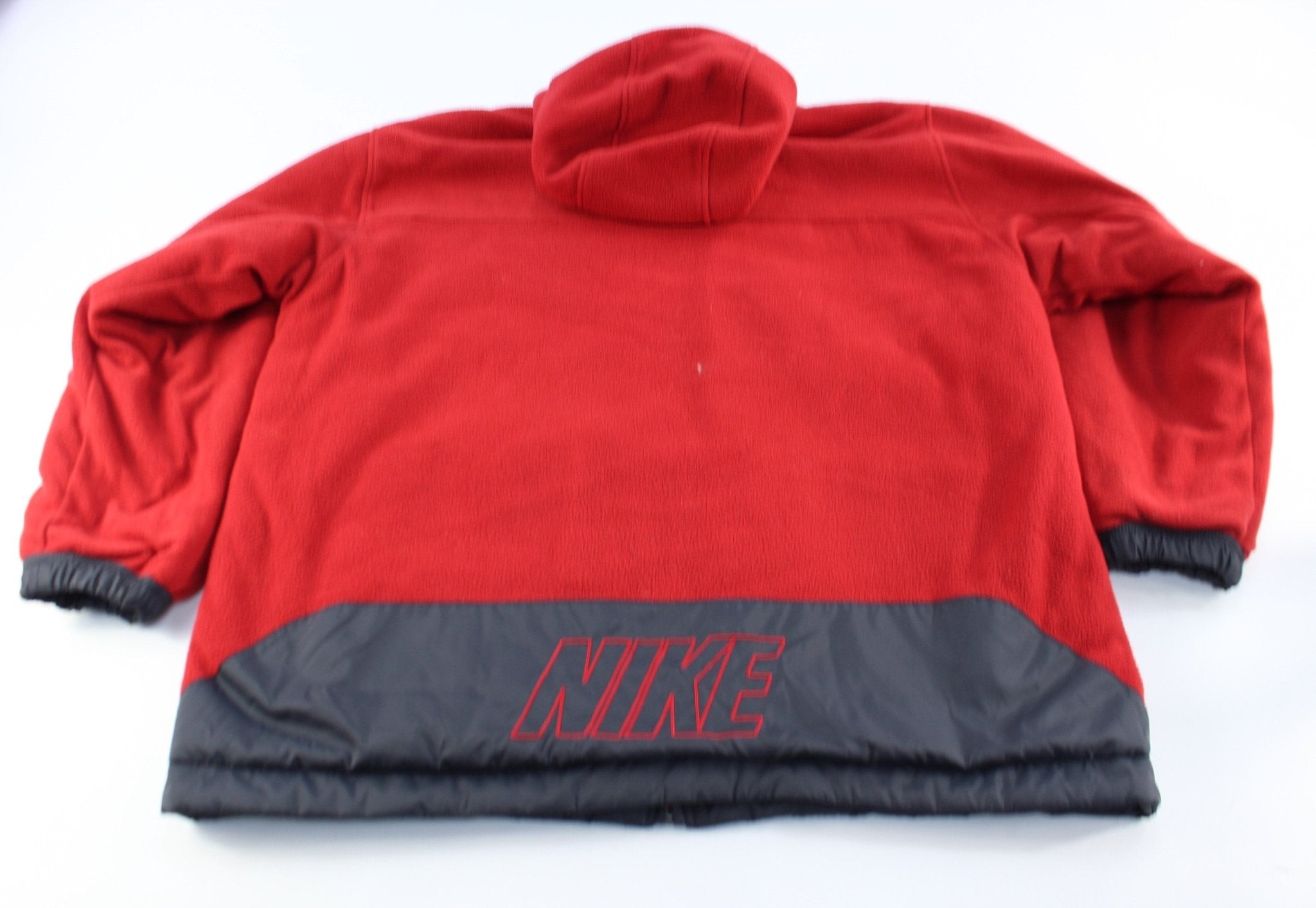 Nike Embroidered Logo Reversible Fleece Zip Up Jacket - ThriftedThreads.com