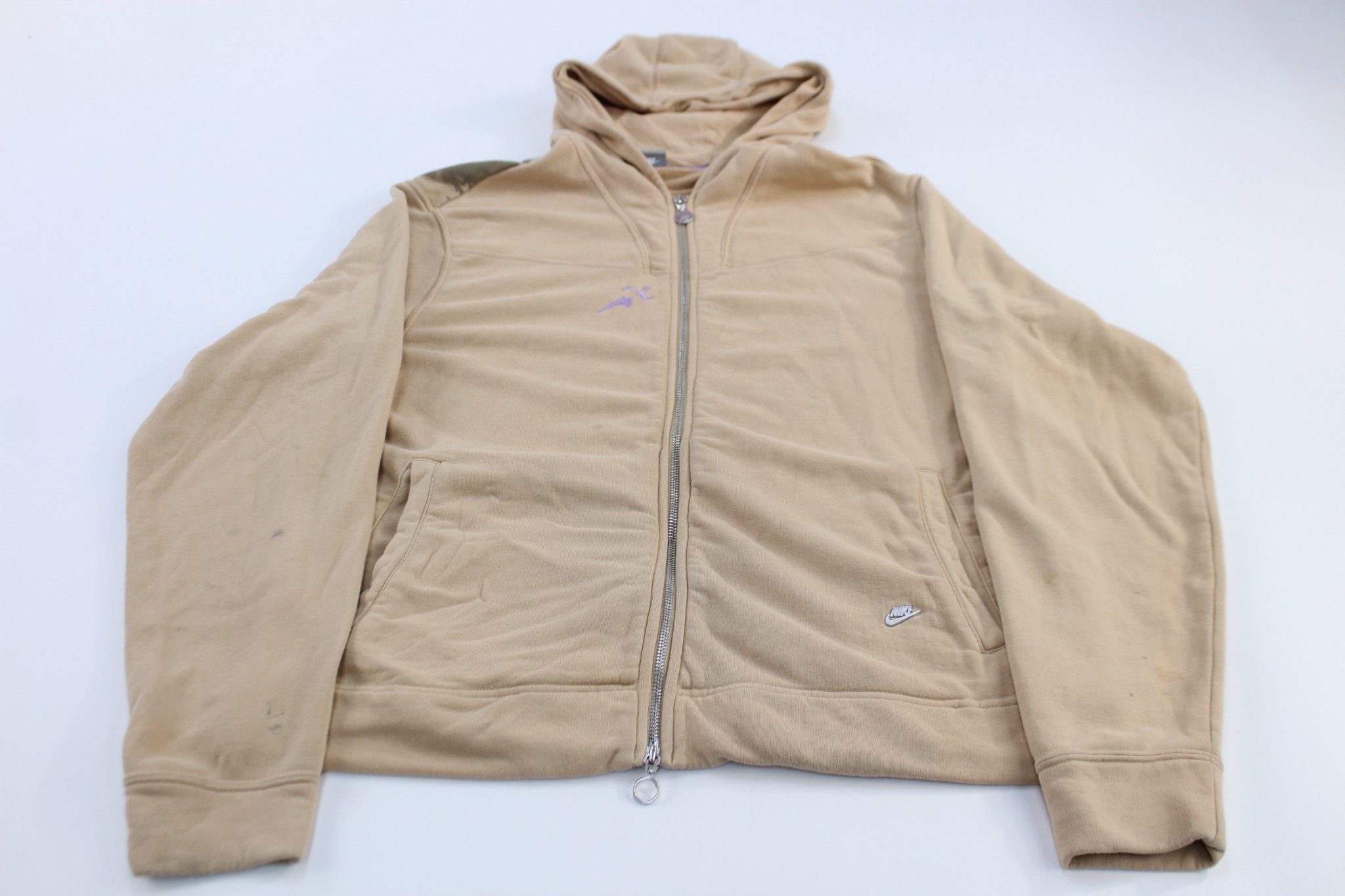 Nike Embroidered Logo Running Graphic Zip Up Hoodie - Jackets - Thrifted Threads