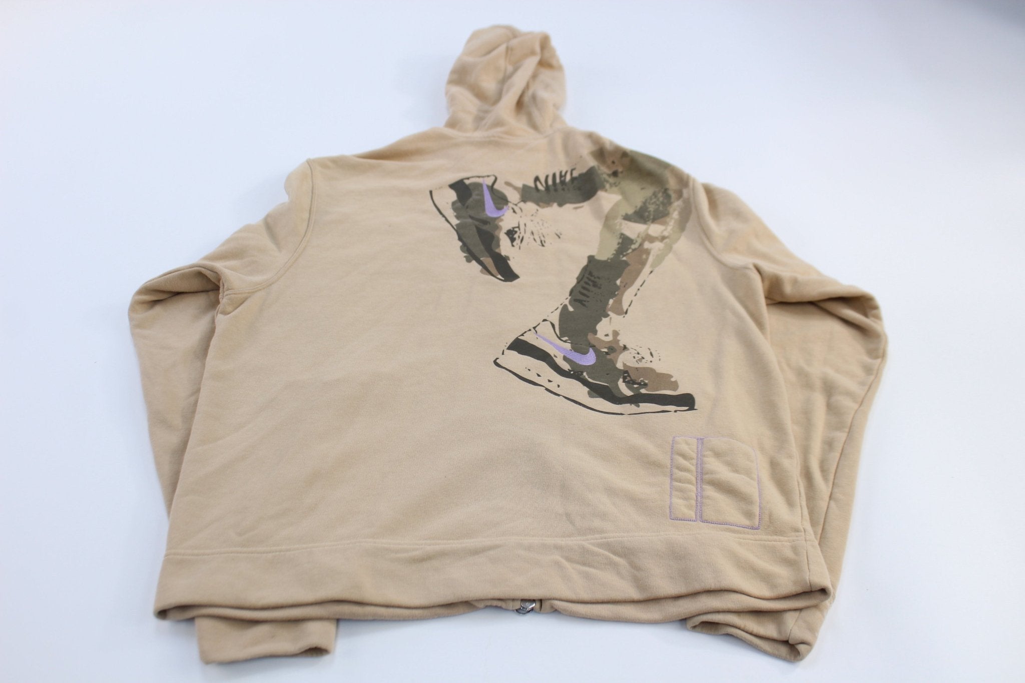 Nike Embroidered Logo Running Graphic Zip Up Hoodie - Jackets - Thrifted Threads