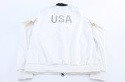 Nike Embroidered Logo Team USA Black & White Striped Jacket - Jackets - Thrifted Threads